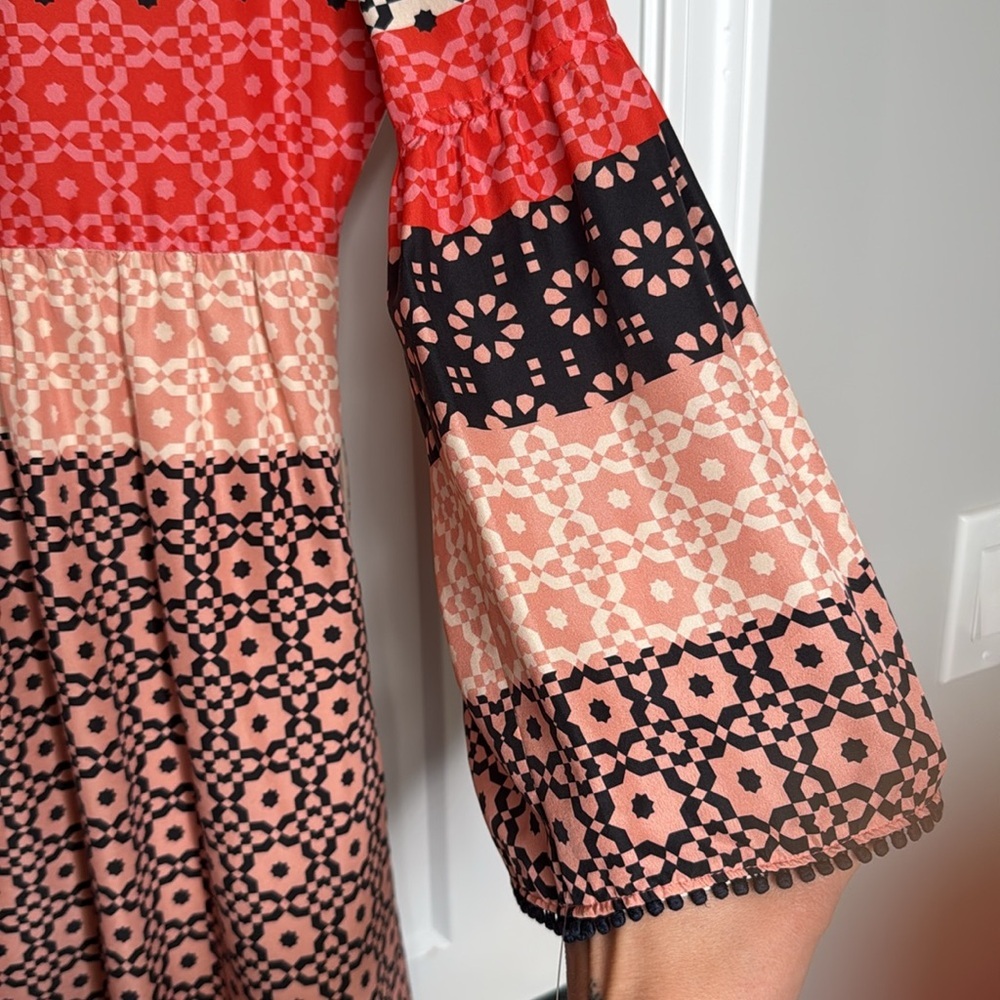 Derek Lam 10 Crosby 100% Silk Carnation V-Neck Dress‎ - 6 - Picture 8 of 12